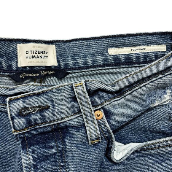 CITIZENS of HUMANITY Women's Size 26 Florence Jeans Wide Straight Leg Button Fly - Picture 4 of 9